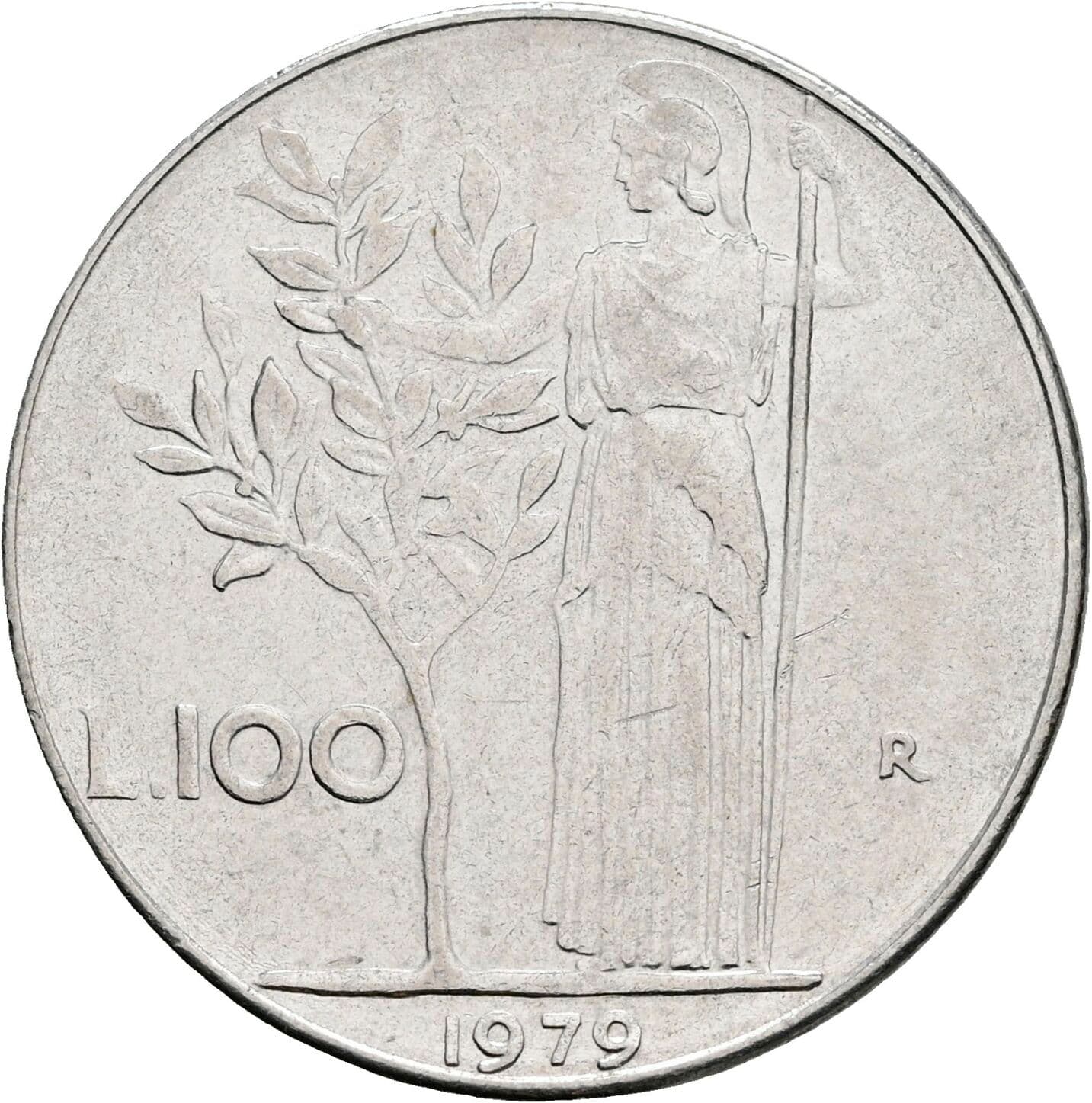 100 Lire 1979 – Rückseite