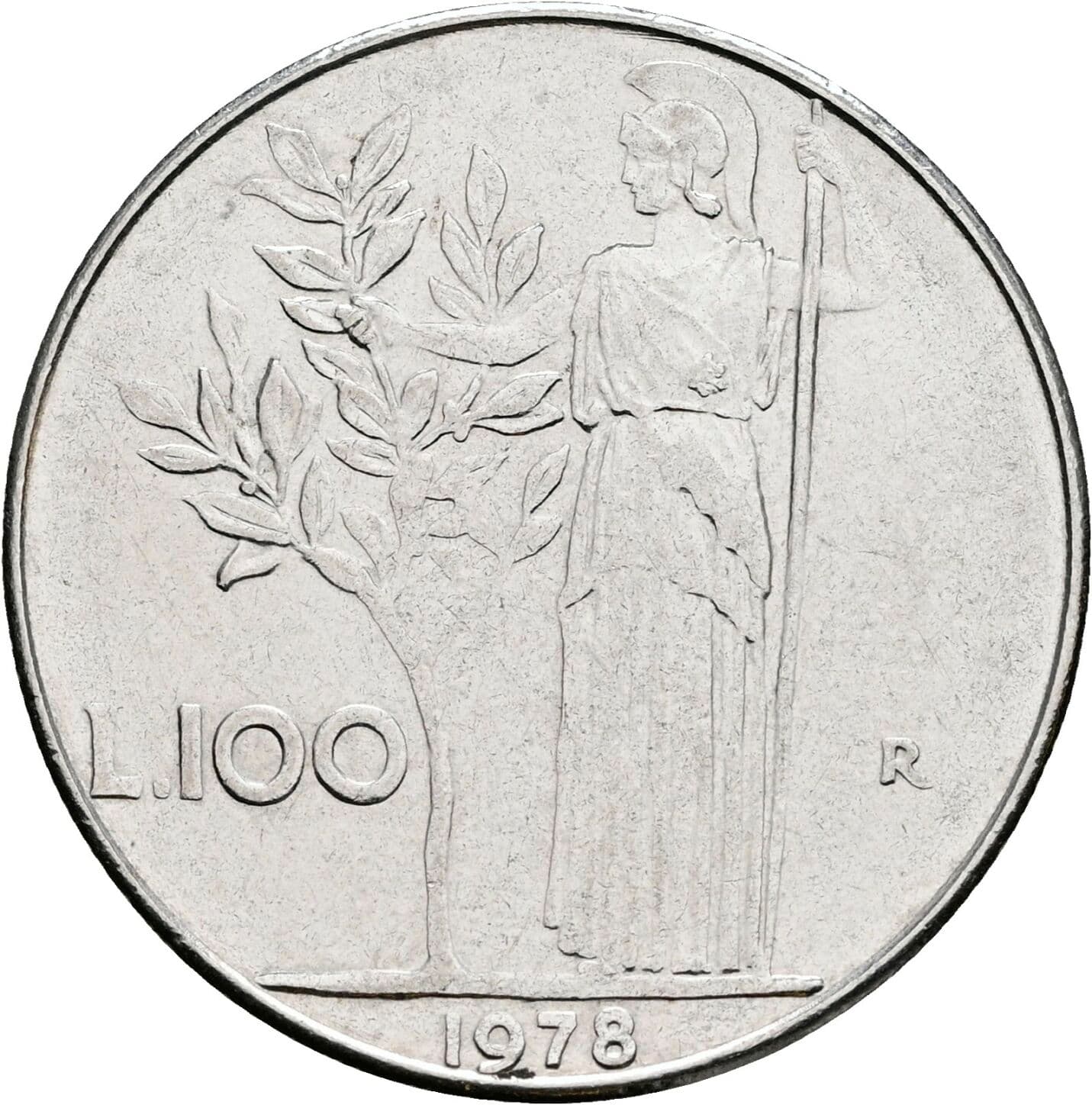 100 Lire 1978 – Rückseite