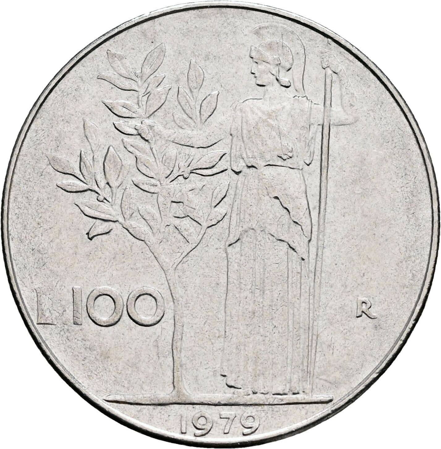 100 Lire 1979 – Rückseite
