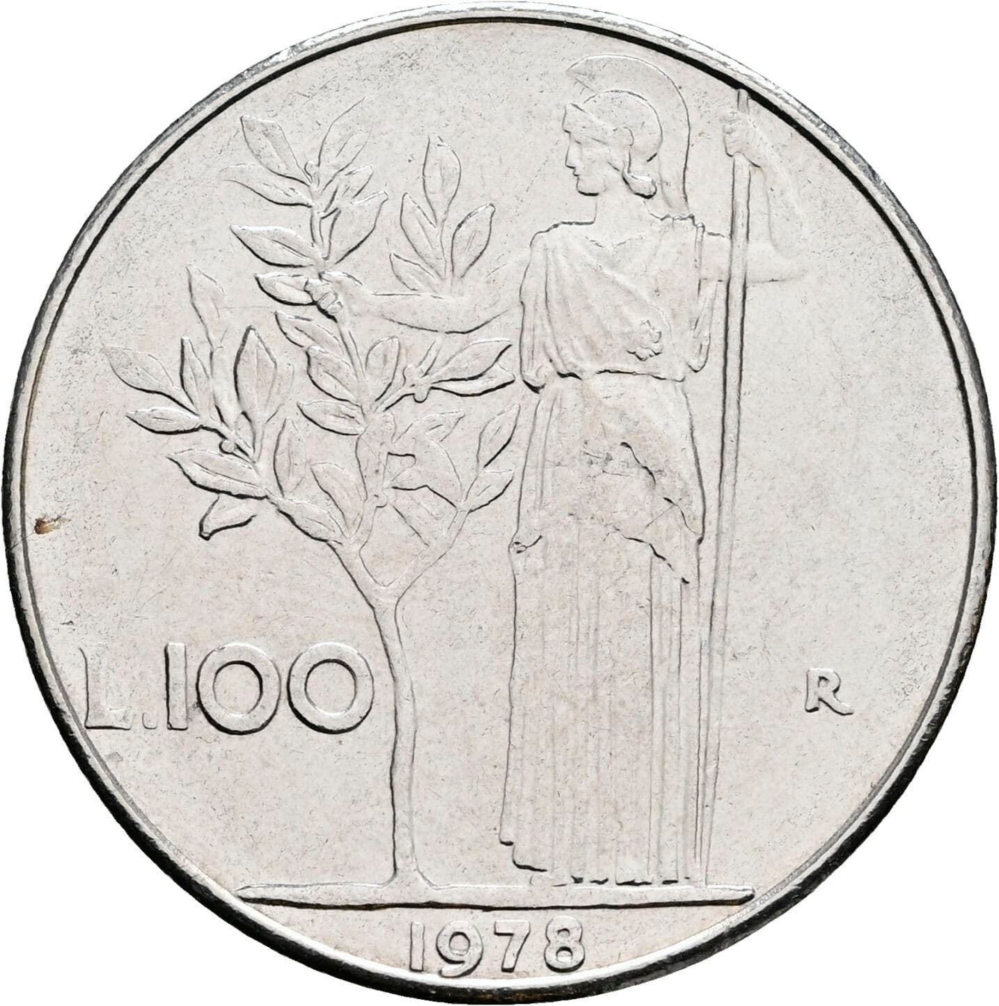 100 Lire 1978 – Rückseite