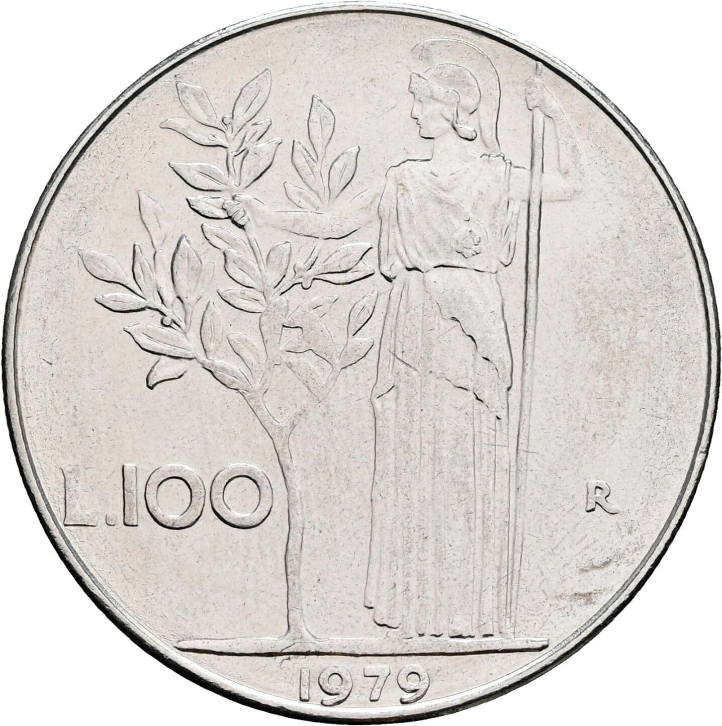 100 Lire 1979 – Rückseite