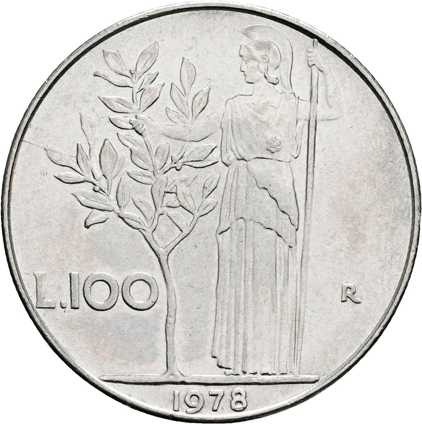 100 Lire 1978 – Rückseite