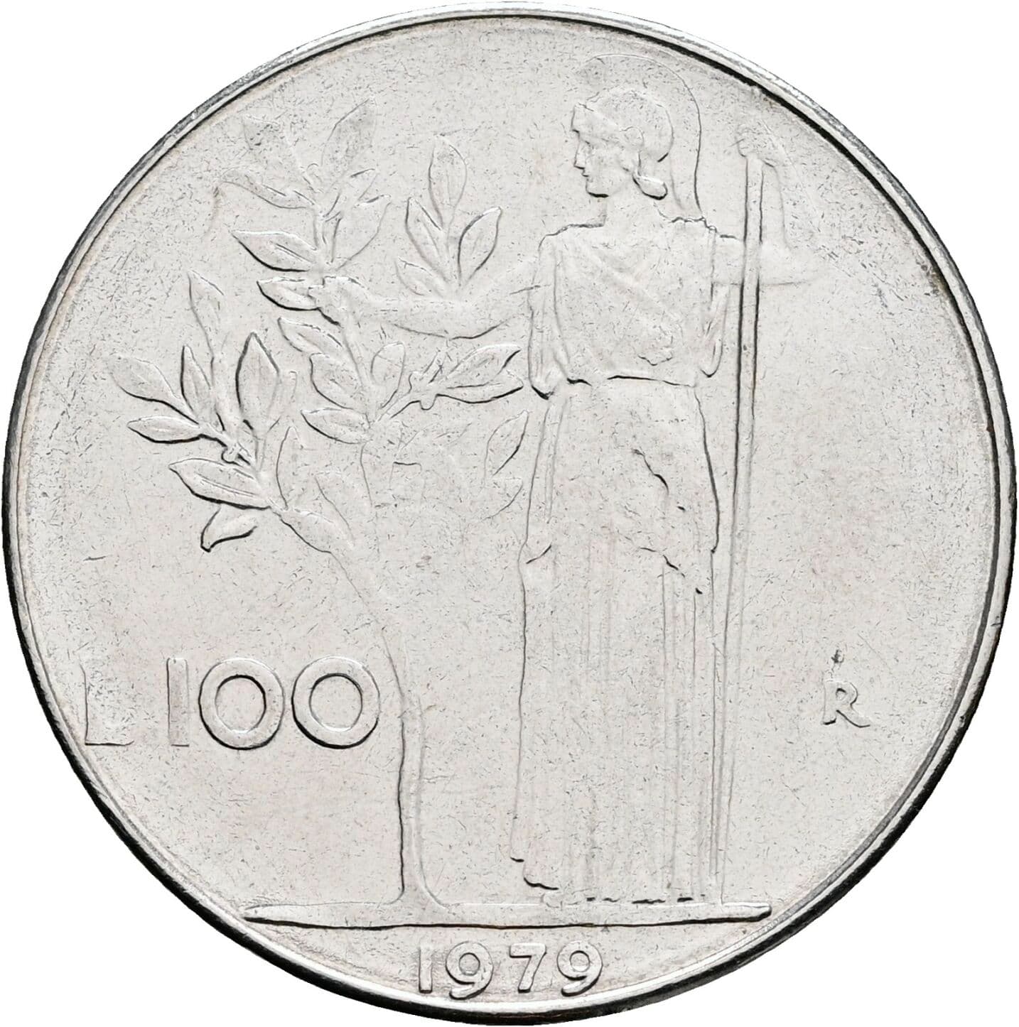 100 Lire 1979 – Rückseite