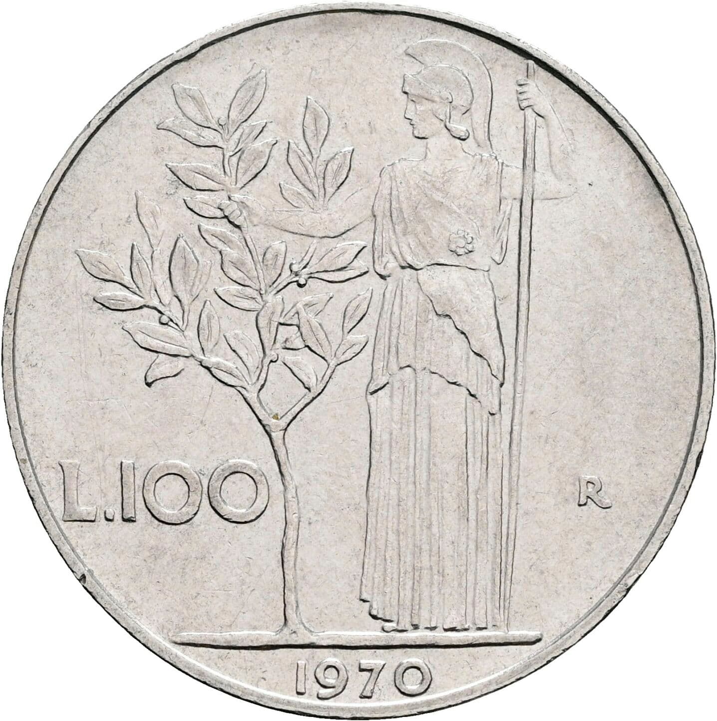 100 Lire 1970 – Rückseite