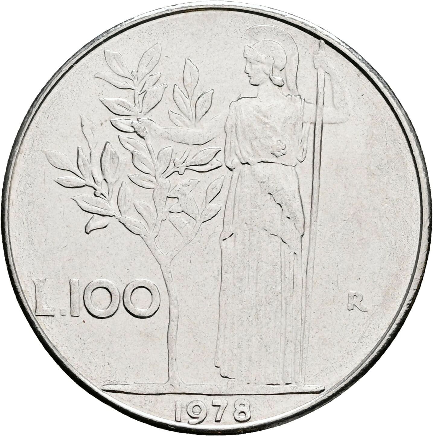 100 Lire 1978 – Rückseite