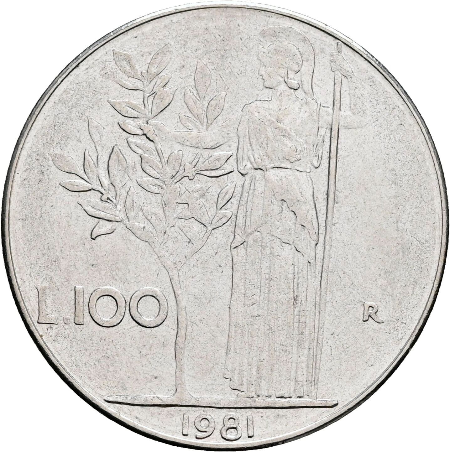100 Lire 1981 – Rückseite