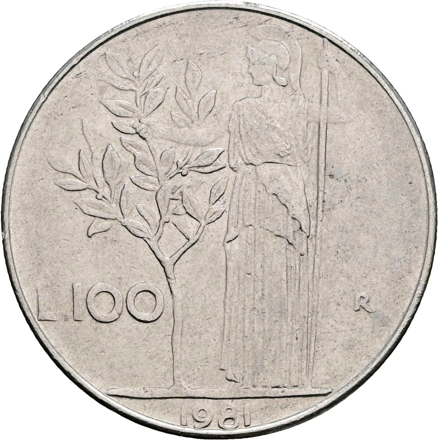 100 Lire 1981 – Rückseite