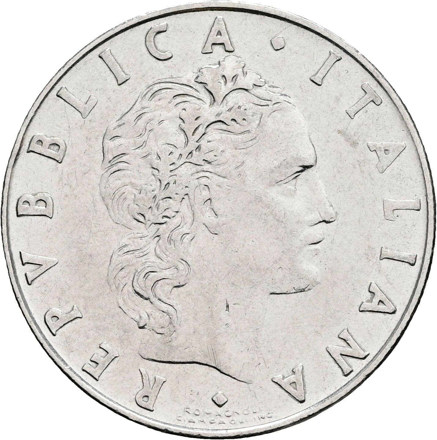 50 Lire 1975 – Vorderseite