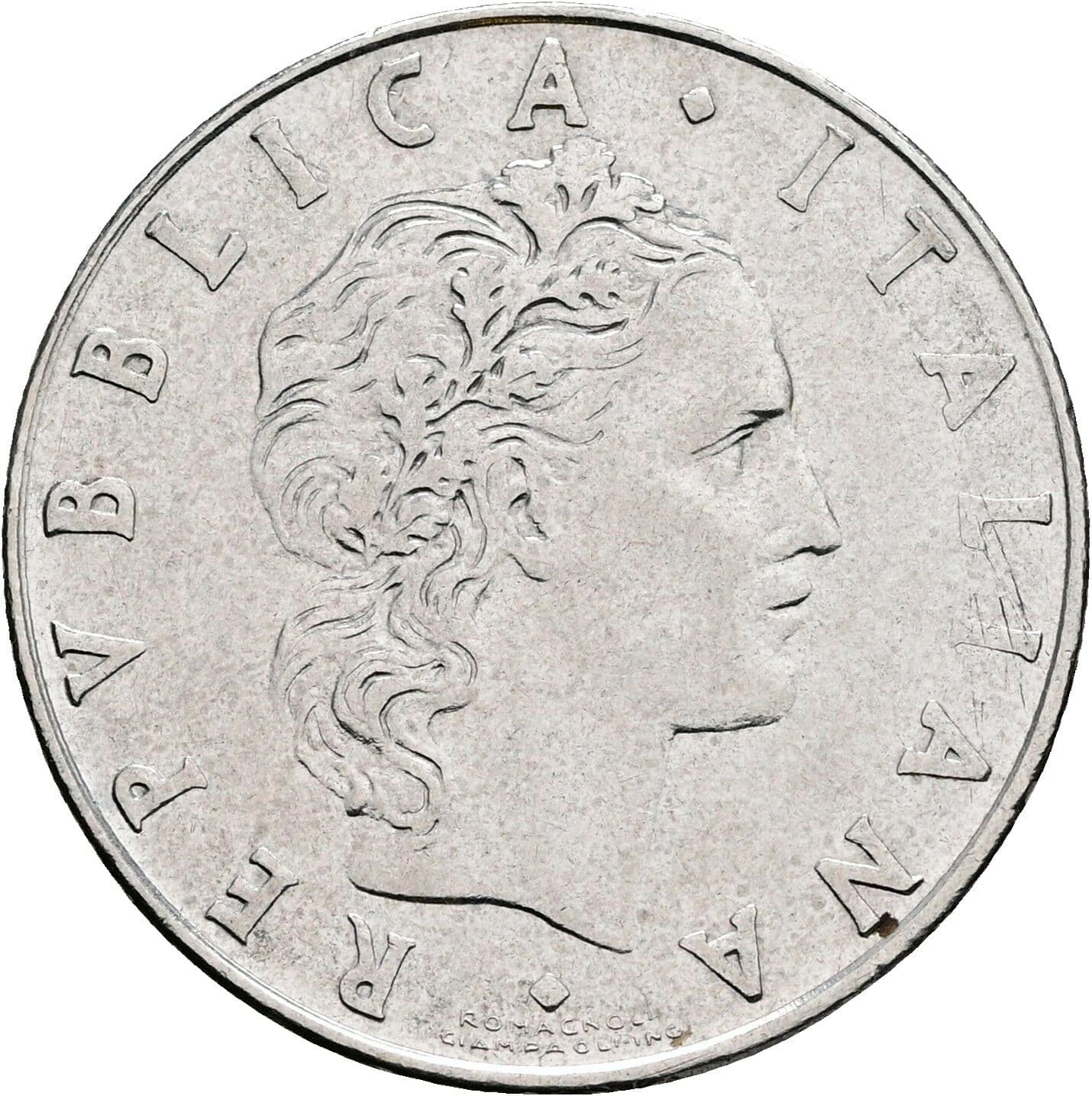 50 Lire 1976 – Vorderseite