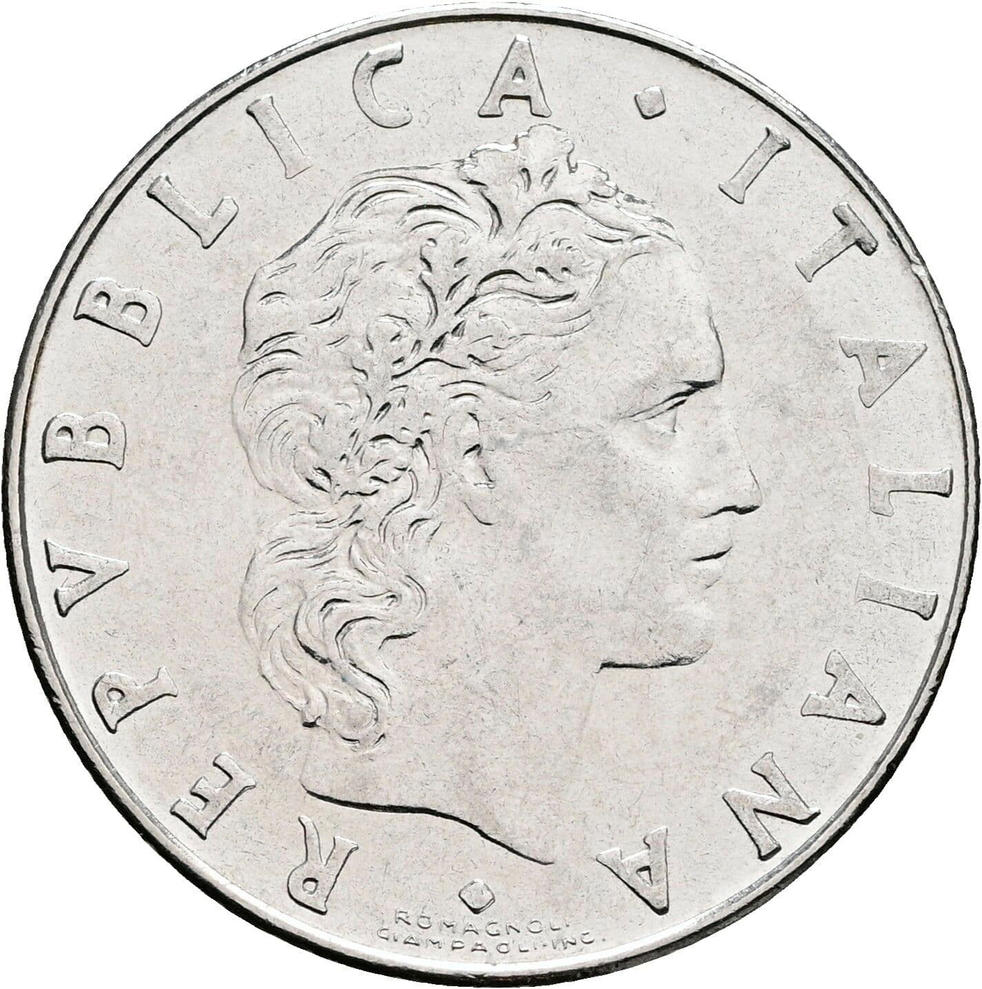 50 Lire 1977 – Vorderseite
