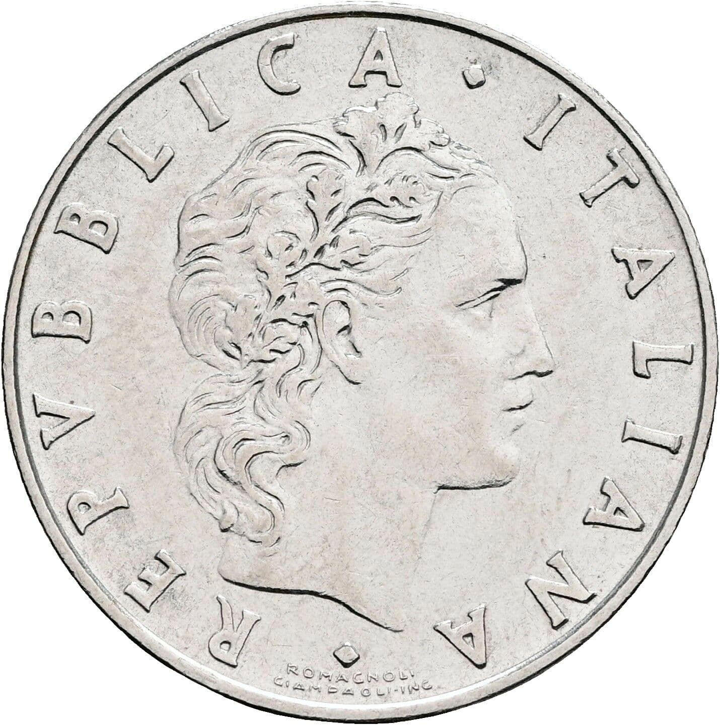 50 Lire 1973 – Vorderseite