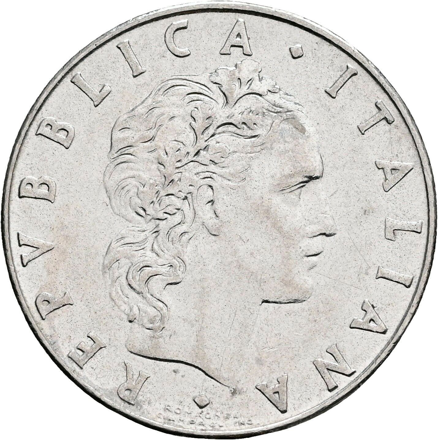 50 Lire 1975 – Vorderseite