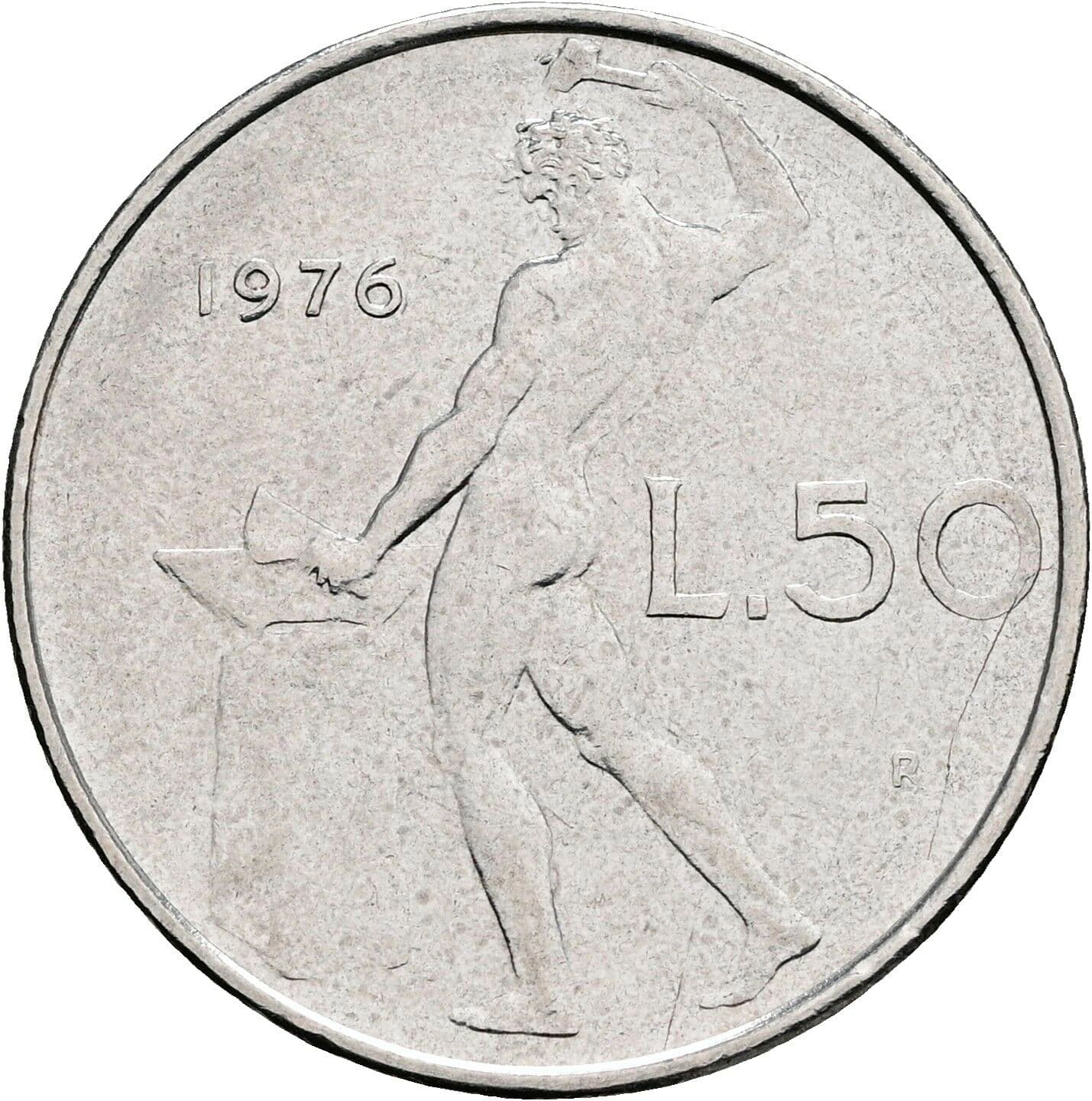 50 Lire 1976 – Rückseite