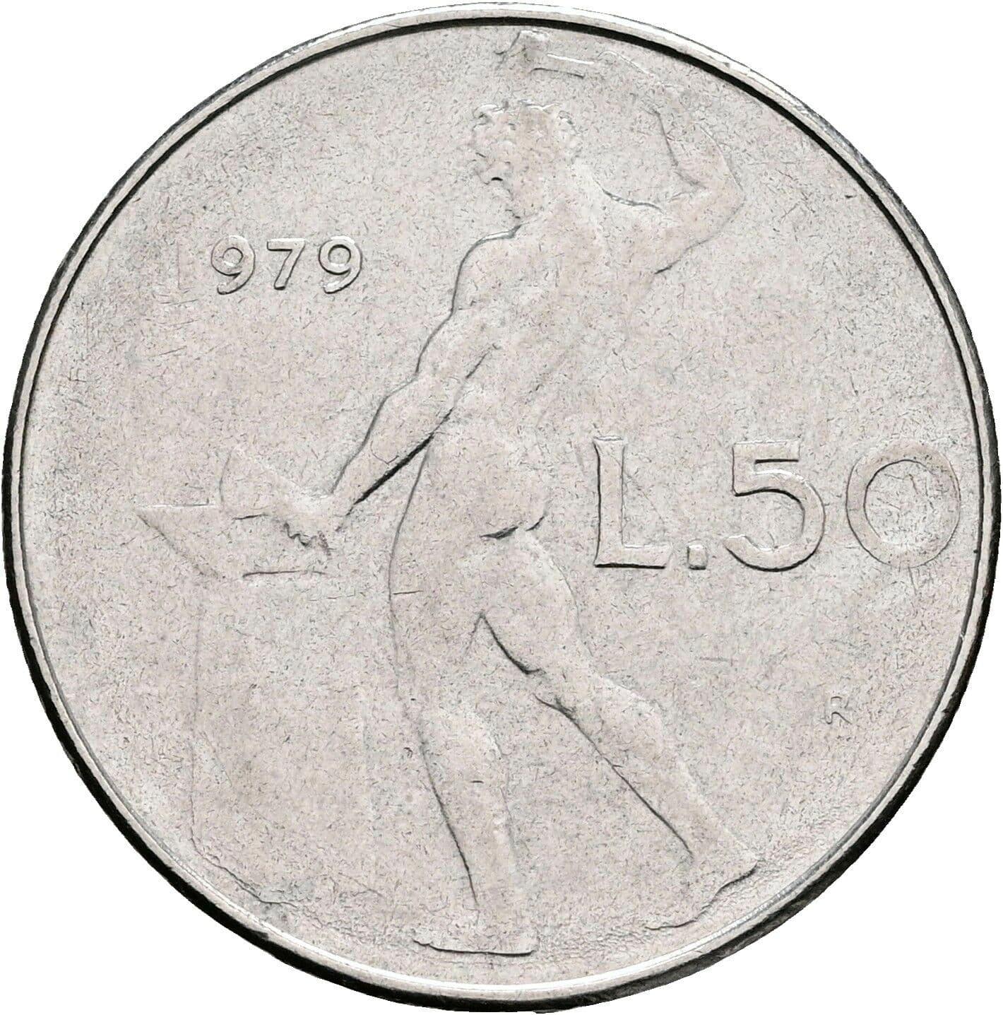 50 Lire 1979 – Rückseite