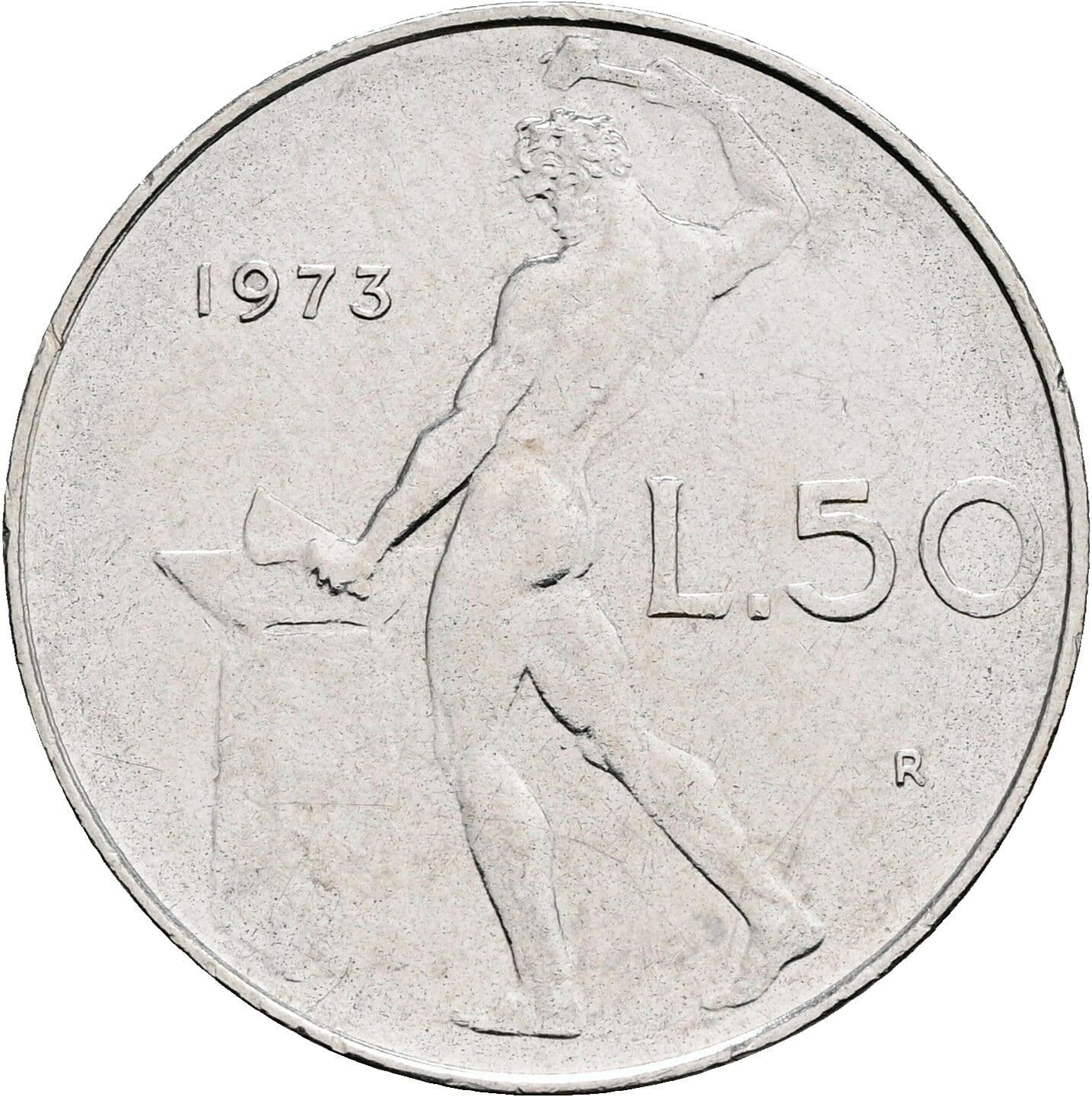 50 Lire 1973 – Rückseite