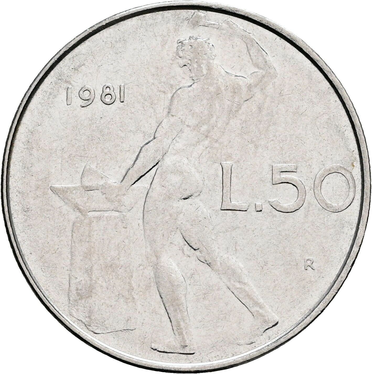 50 Lire 1981 – Rückseite