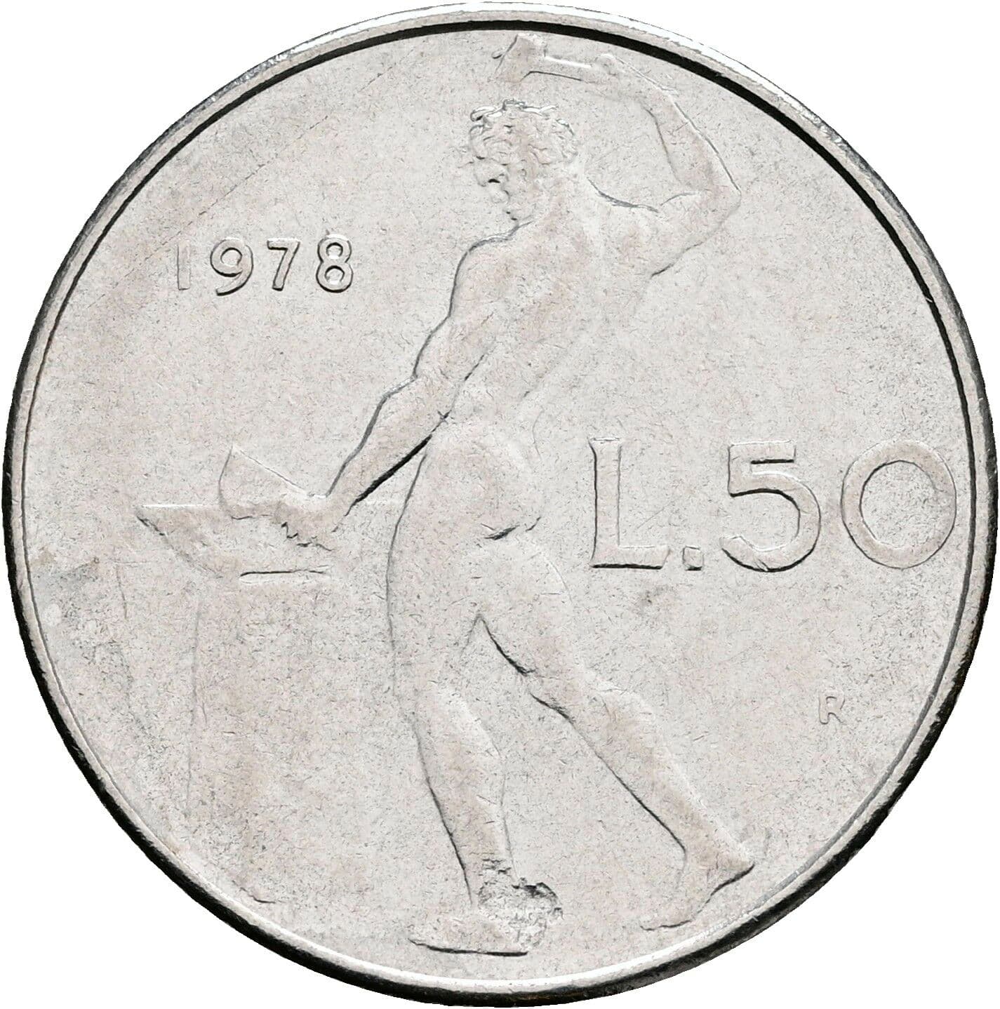 50 Lire 1978 – Rückseite