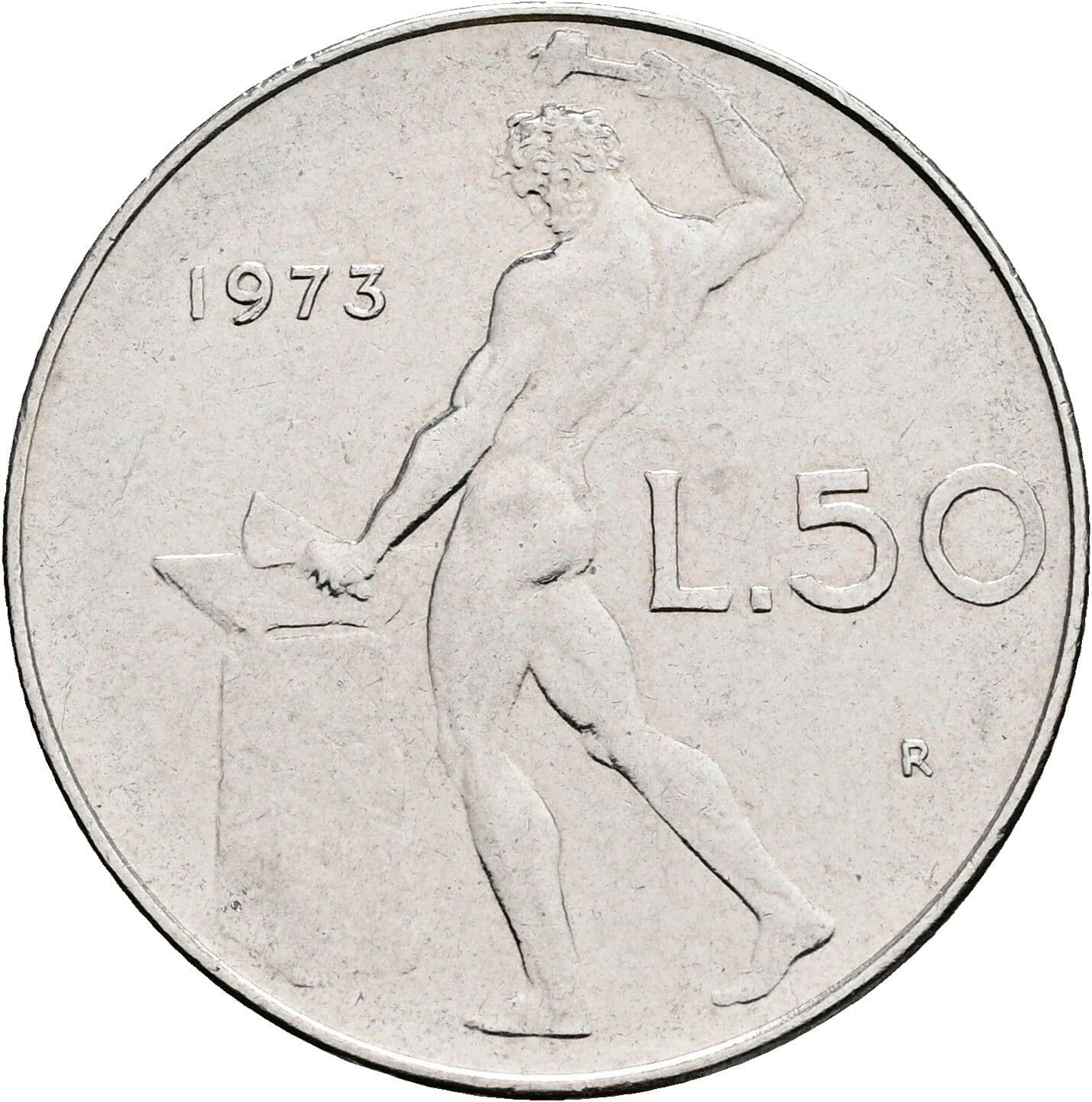 50 Lire 1973 – Rückseite