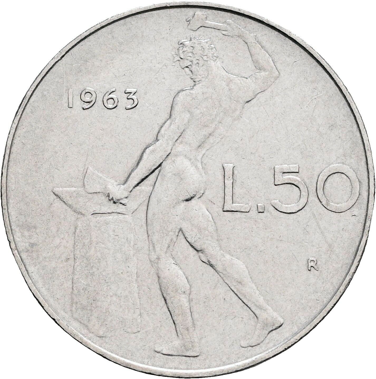 50 Lire 1963 – Rückseite