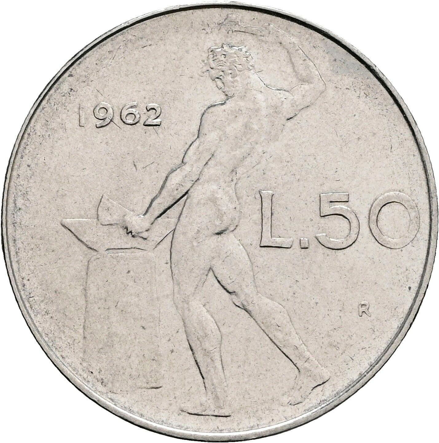 50 Lire 1962 – Rückseite