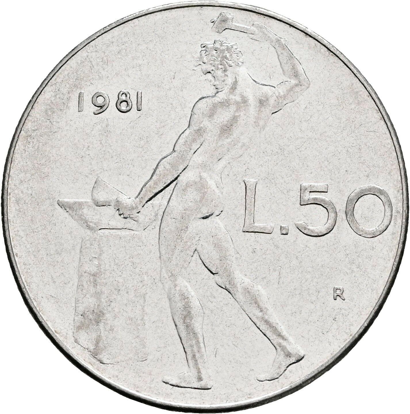 50 Lire 1981 – Rückseite