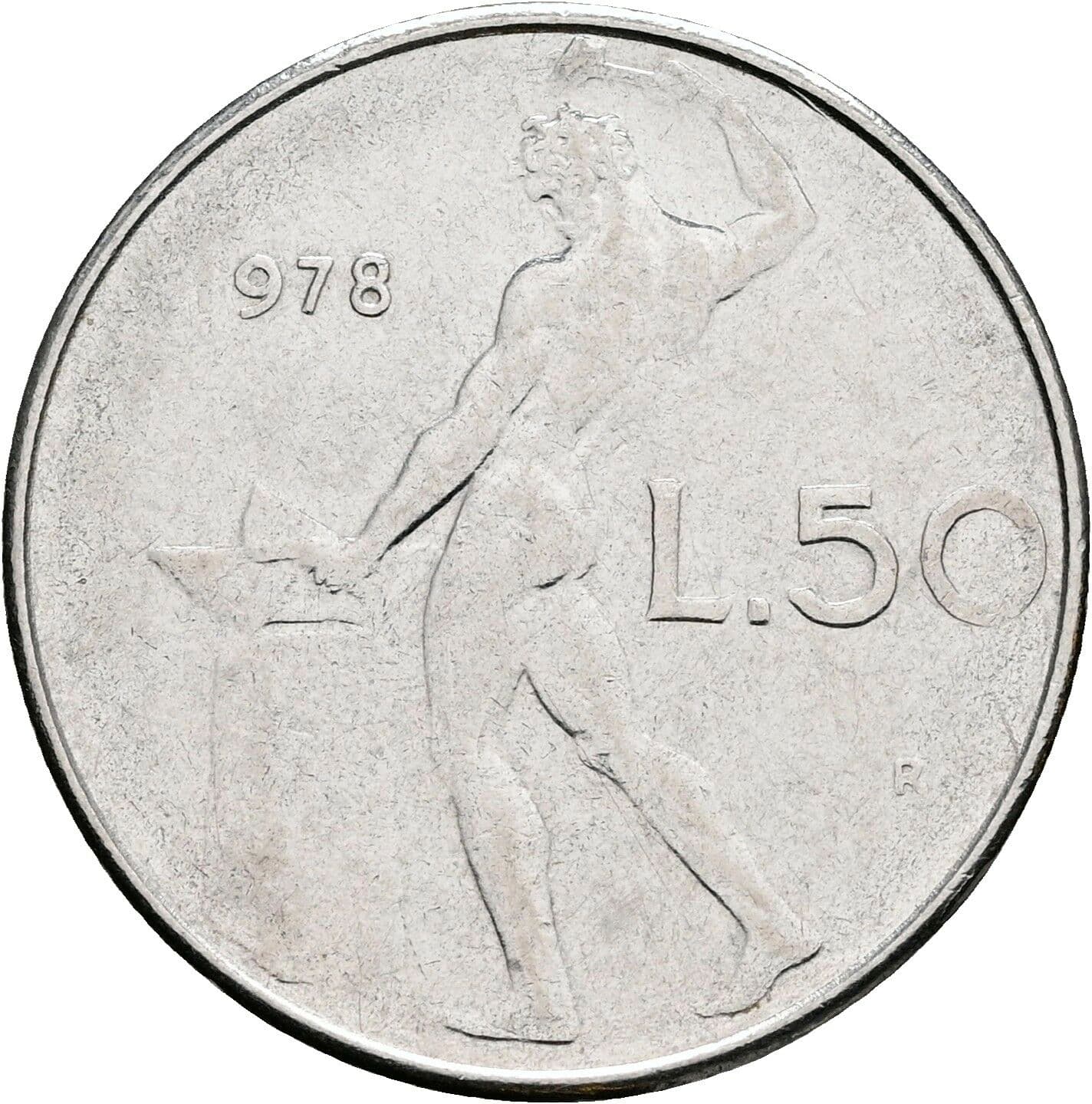 50 Lire 1978 – Rückseite
