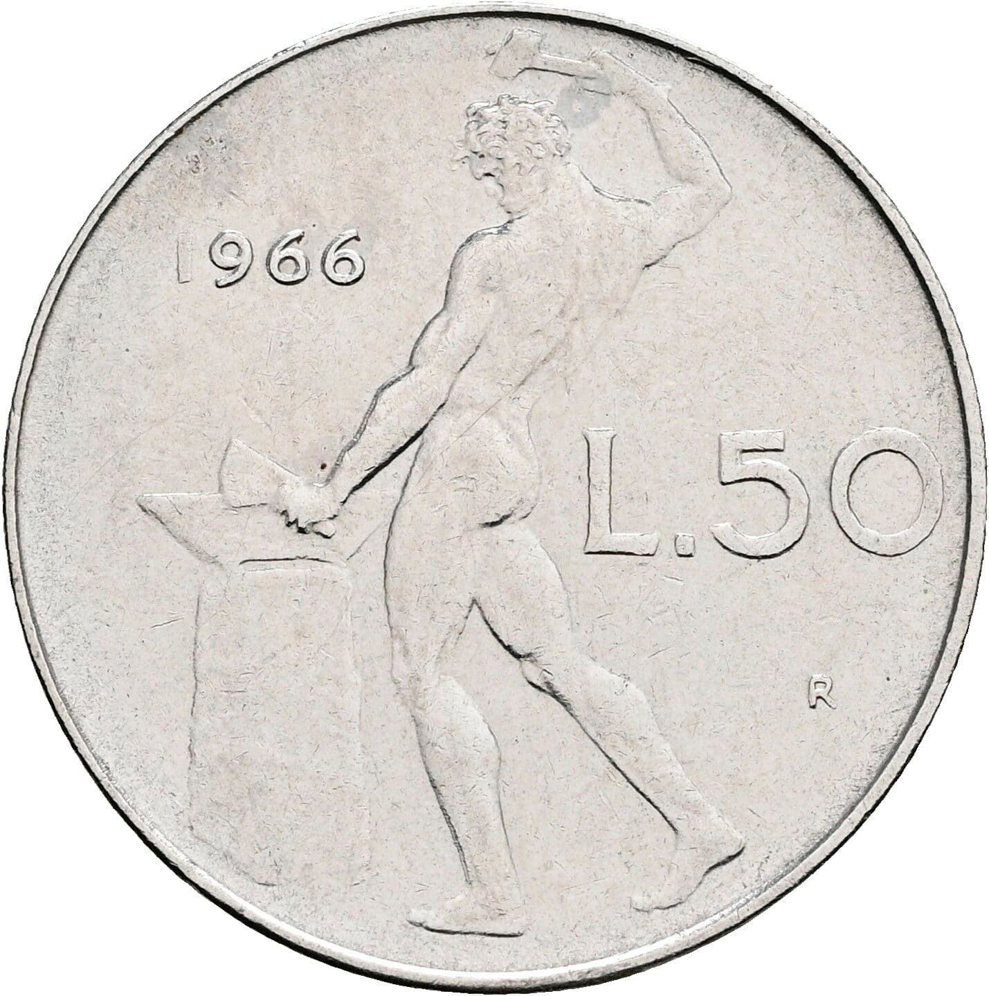50 Lire 1966 – Rückseite
