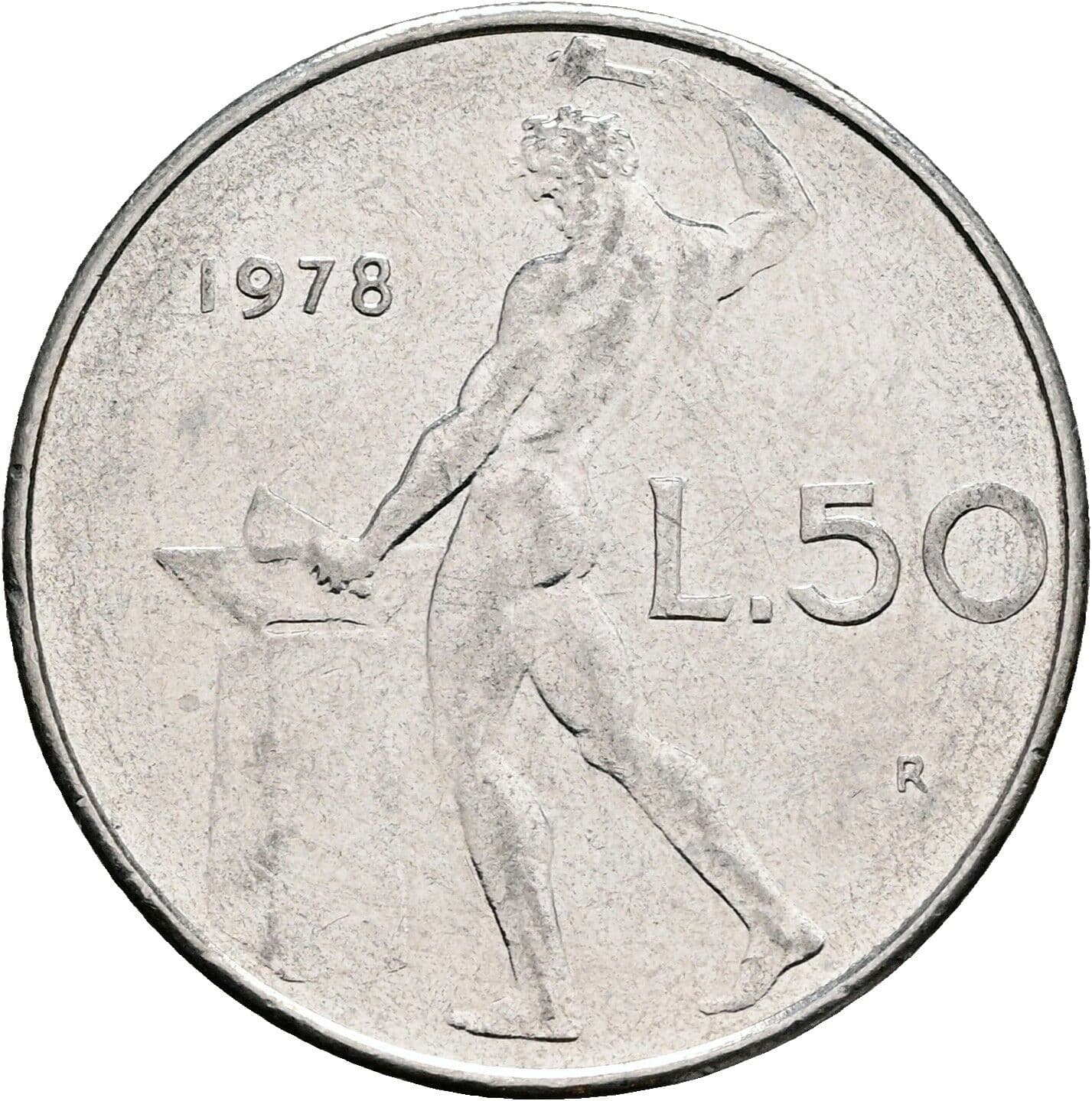 50 Lire 1978 – Rückseite