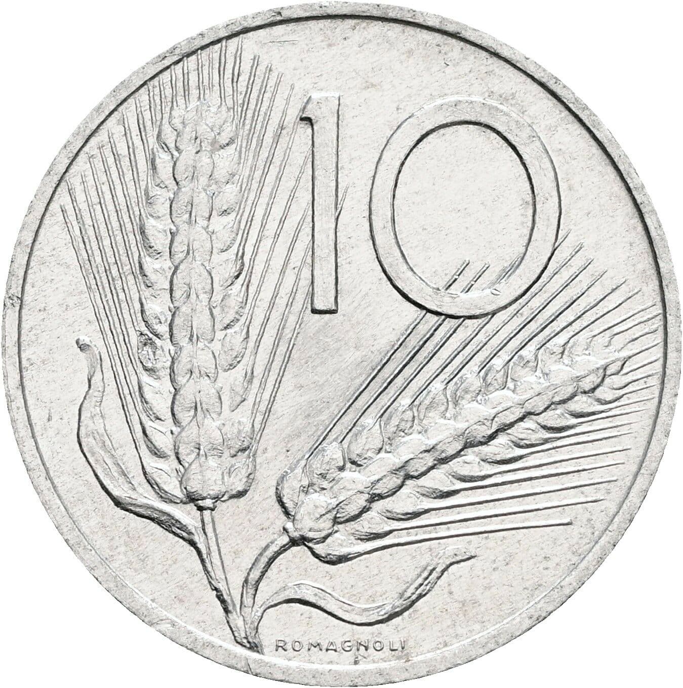 10 Lire 1971 – Vorderseite
