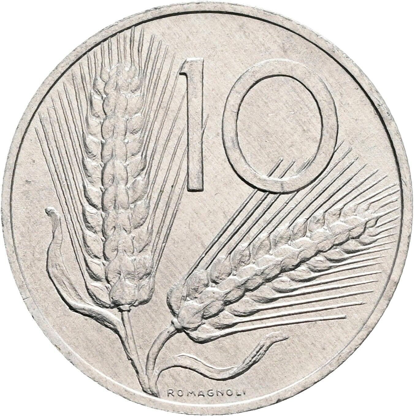 10 Lire 1980 – Vorderseite