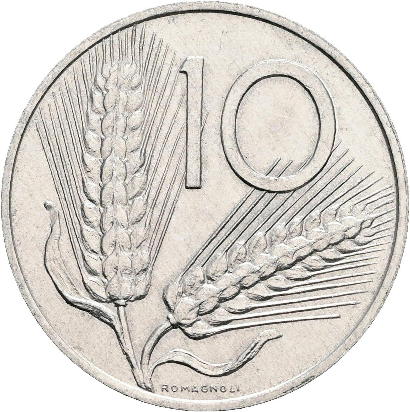 10 Lire 1980 – Vorderseite