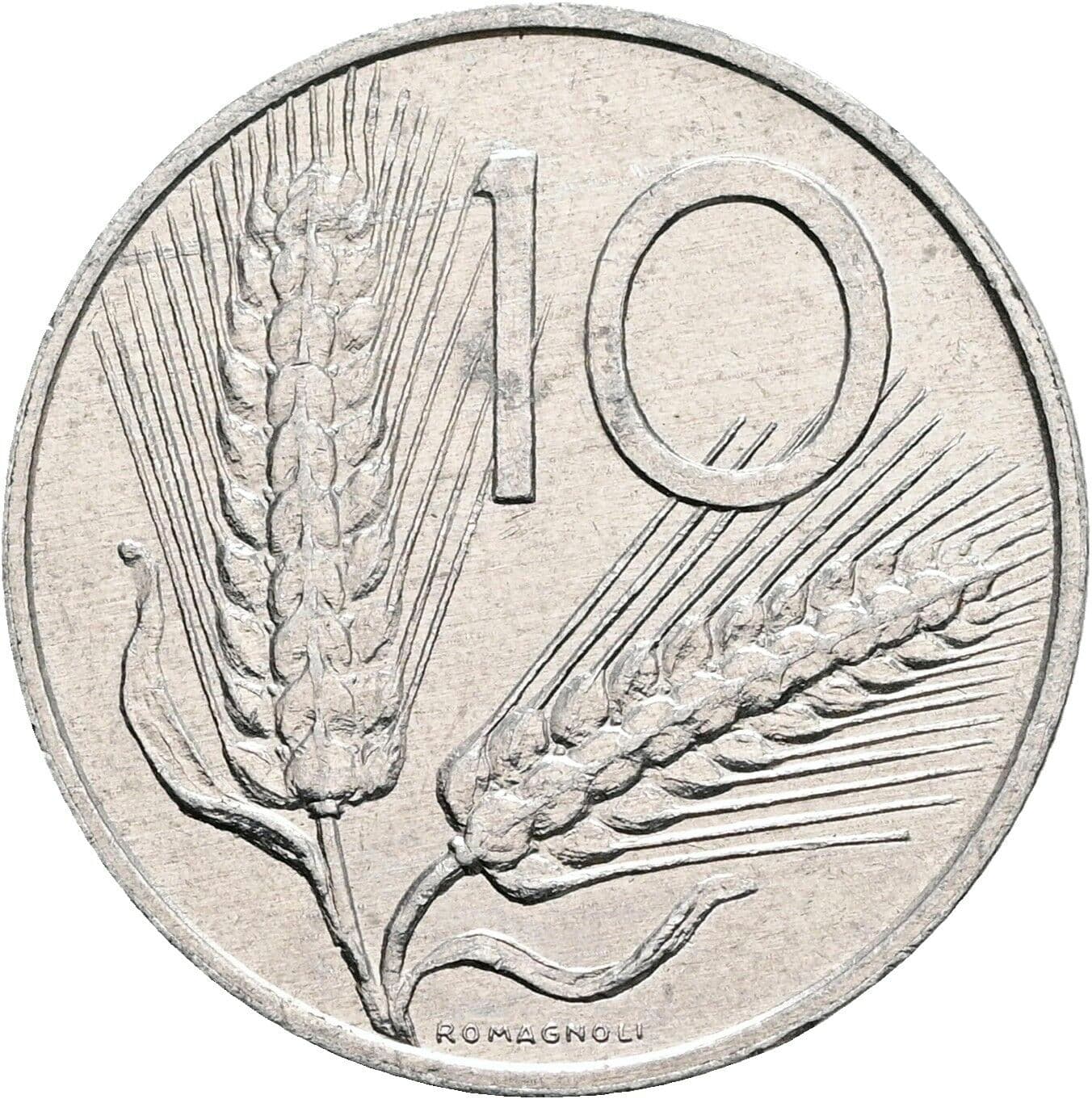 10 Lire 1986 – Vorderseite