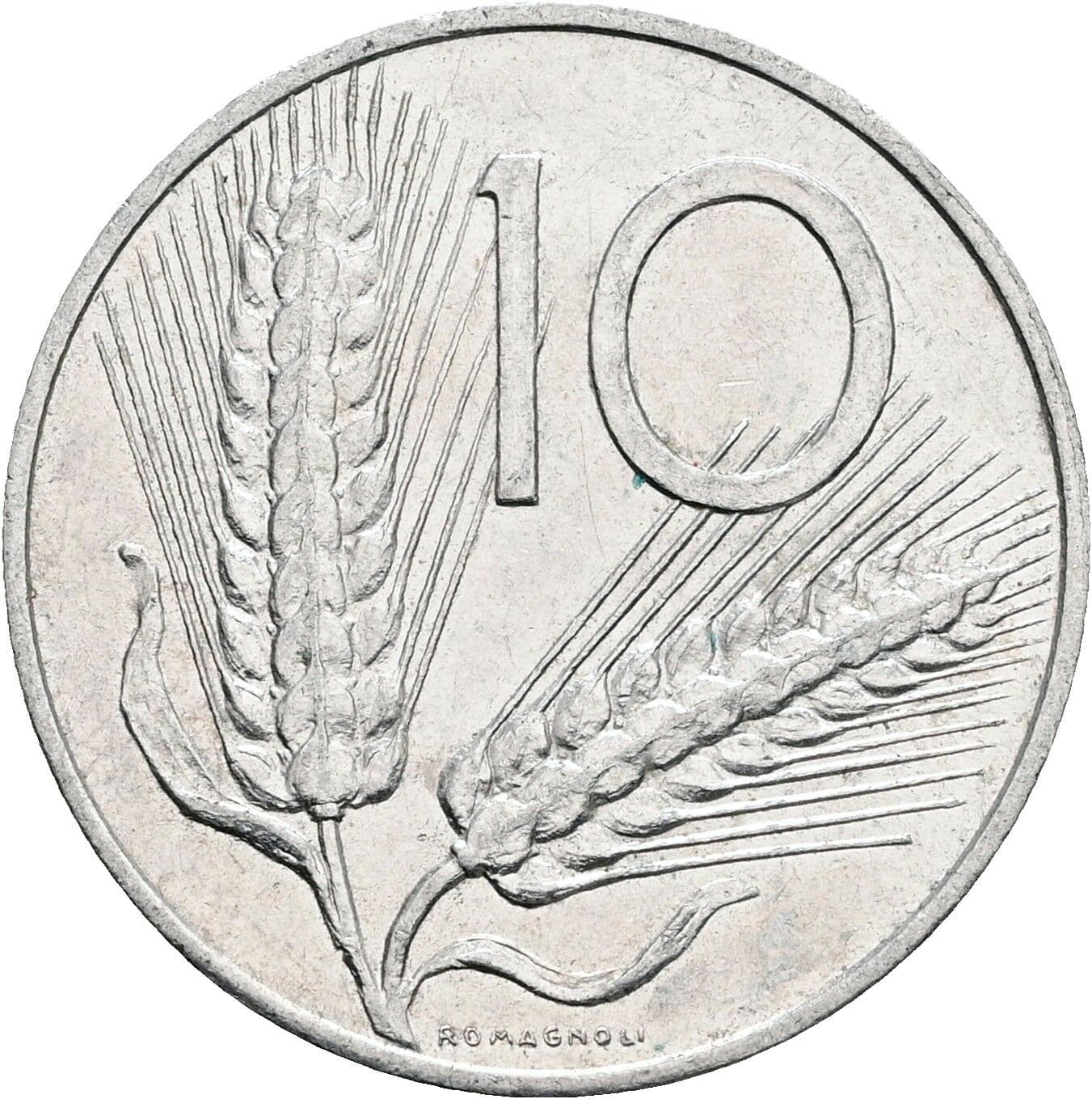 10 Lire 1956 – Vorderseite