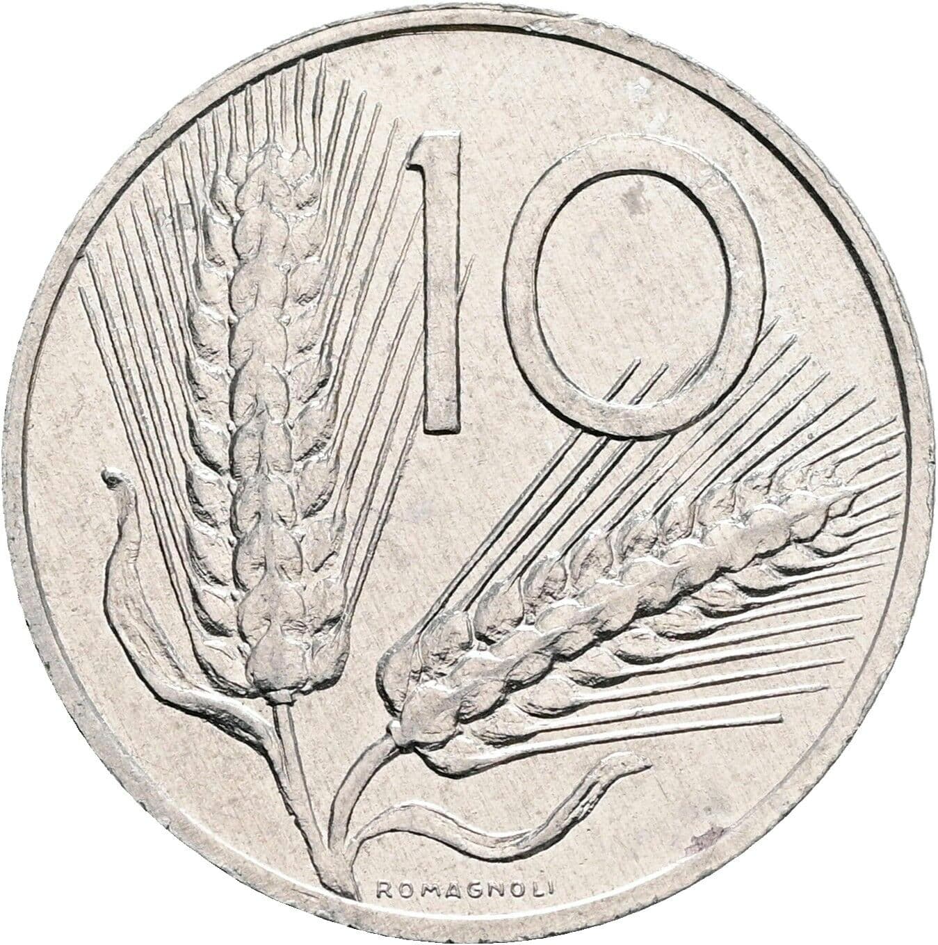 10 Lire 1986 – Vorderseite