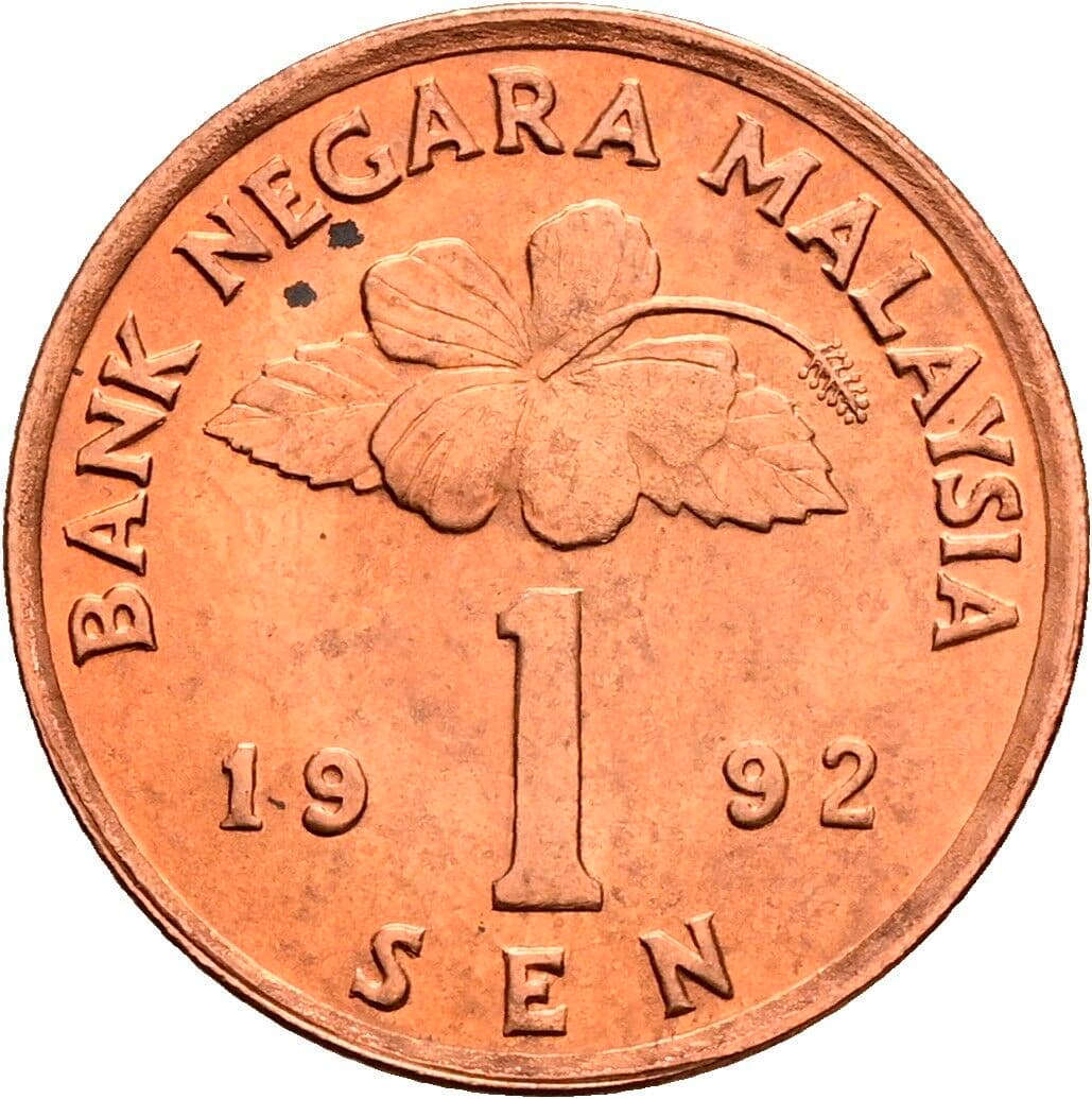 1 Sen 1992 – Vorderseite