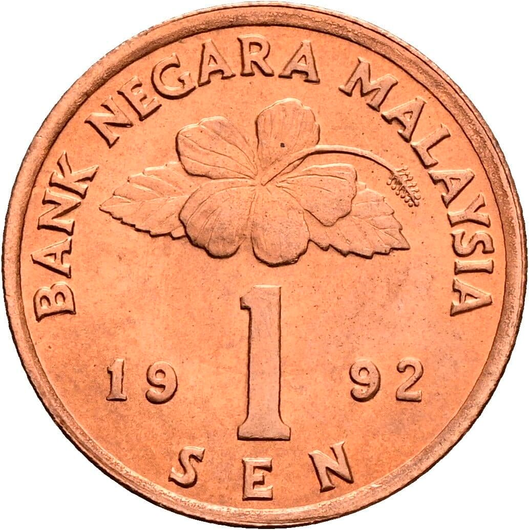 1 Sen 1992 – Vorderseite