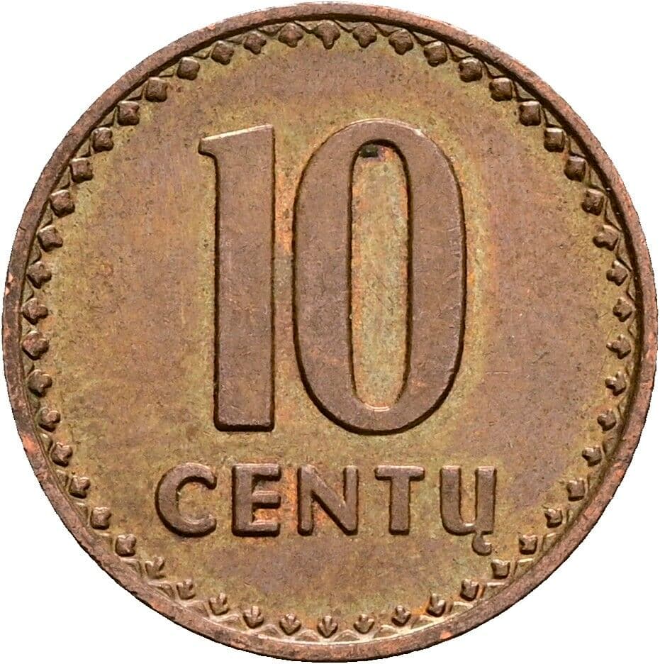 10 Centu 1991 – Vorderseite