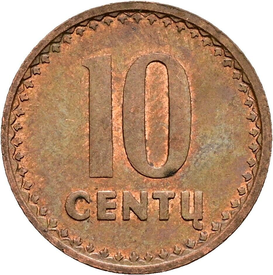 10 Centu 1991 – Vorderseite