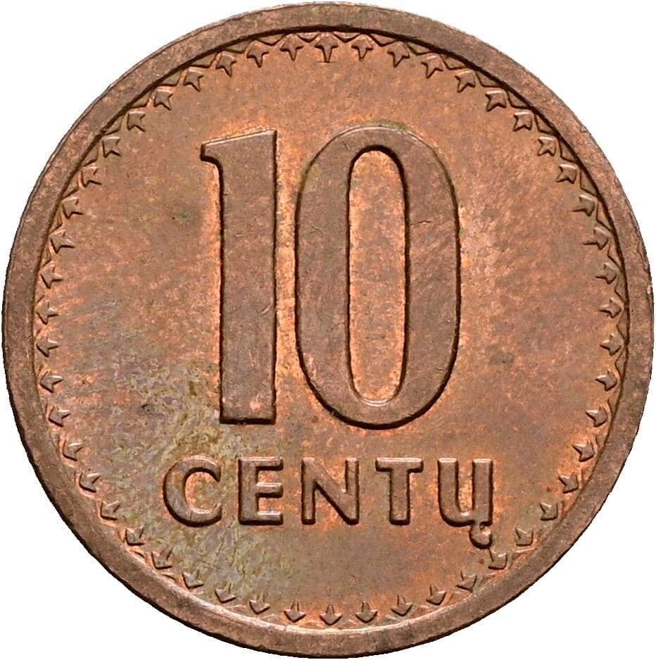 10 Centu 1991 – Vorderseite