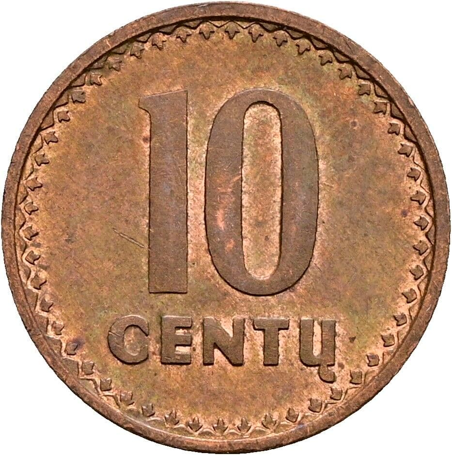 10 Centu 1991 – Vorderseite