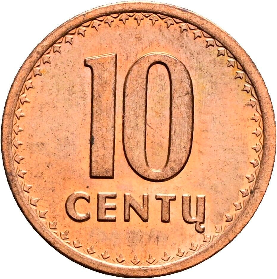 10 Centu 1991 – Vorderseite