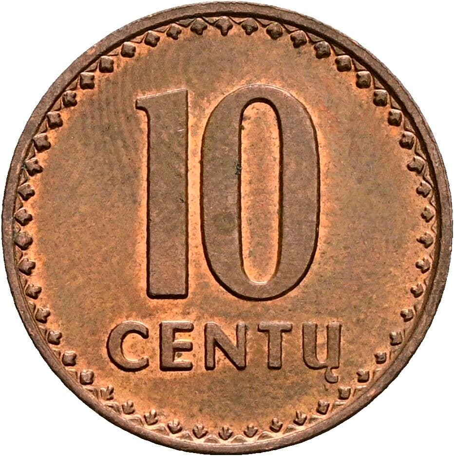 10 Centu 1991 – Vorderseite