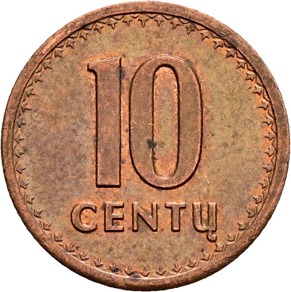 10 Centu 1991 – Vorderseite