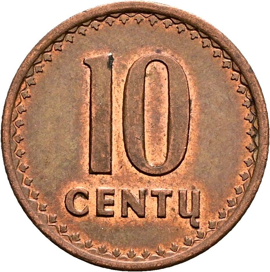 10 Centu 1991 – Vorderseite