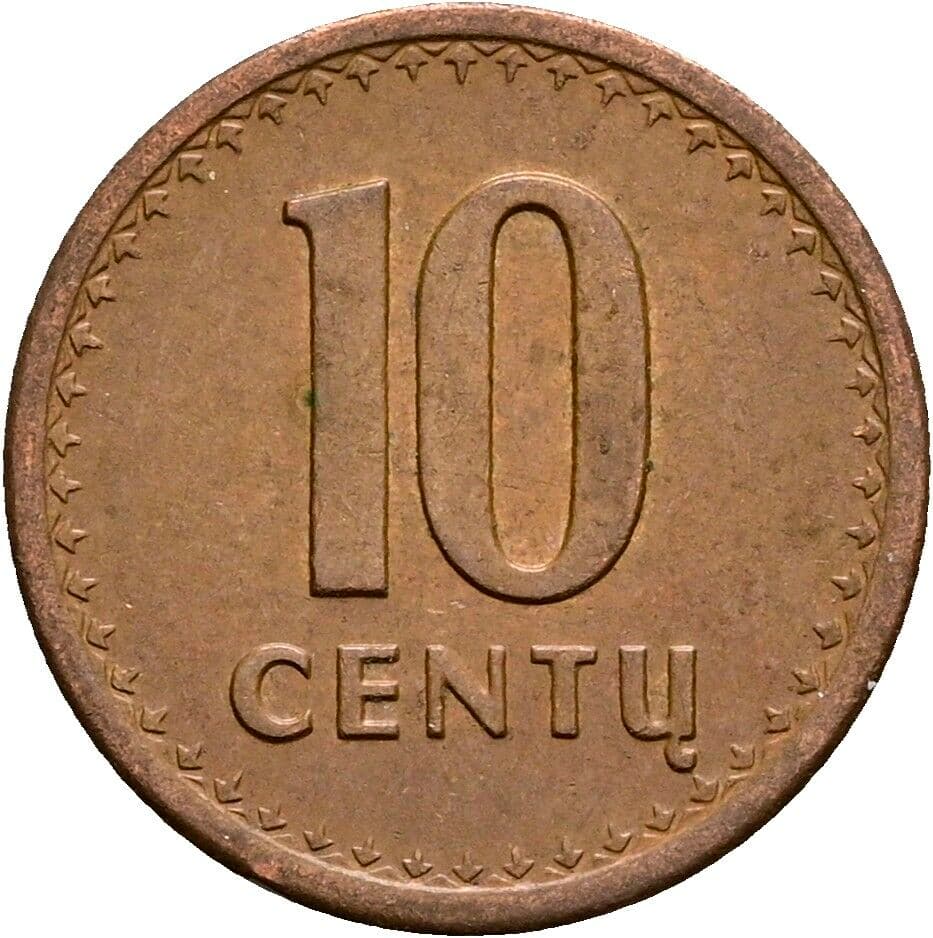 10 Centu 1991 – Vorderseite