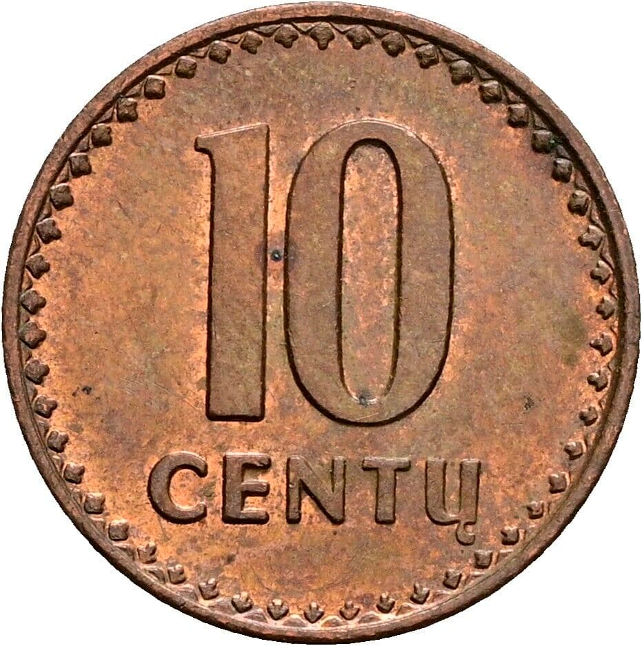 10 Centu 1991 – Vorderseite
