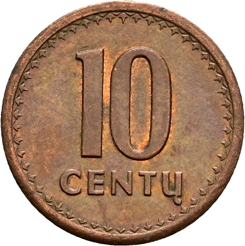 10 Centu 1991 – Vorderseite
