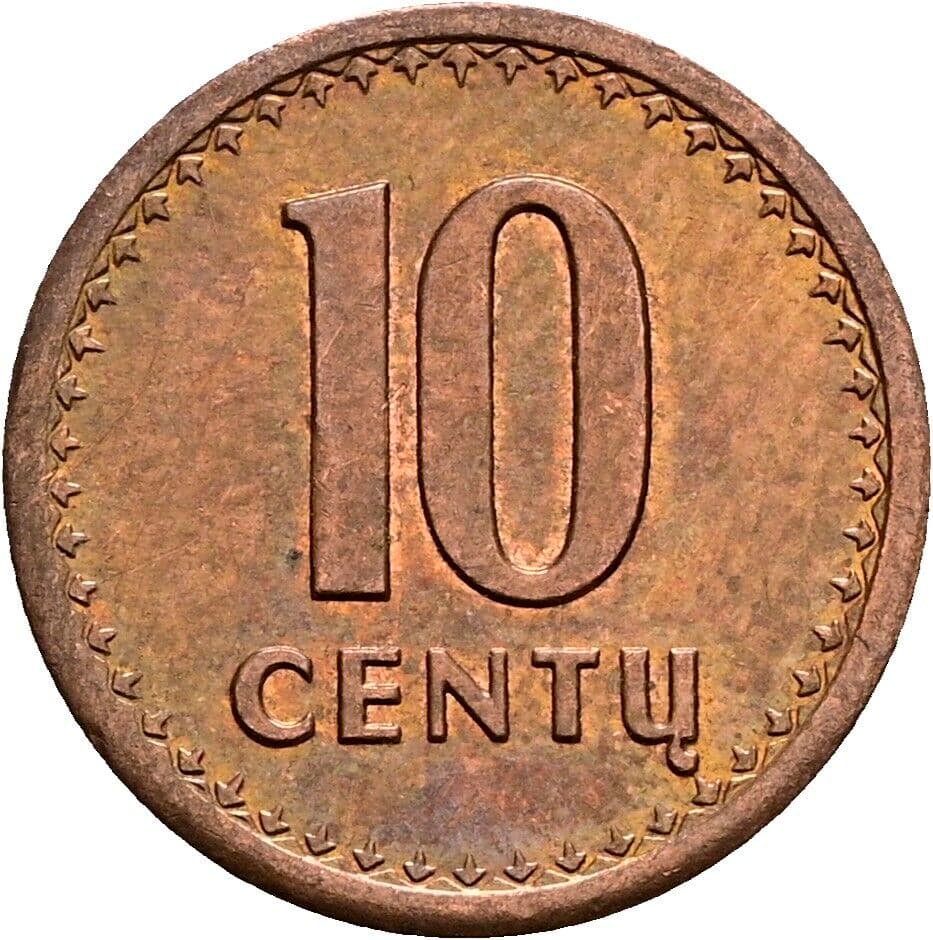 10 Centu 1991 – Vorderseite