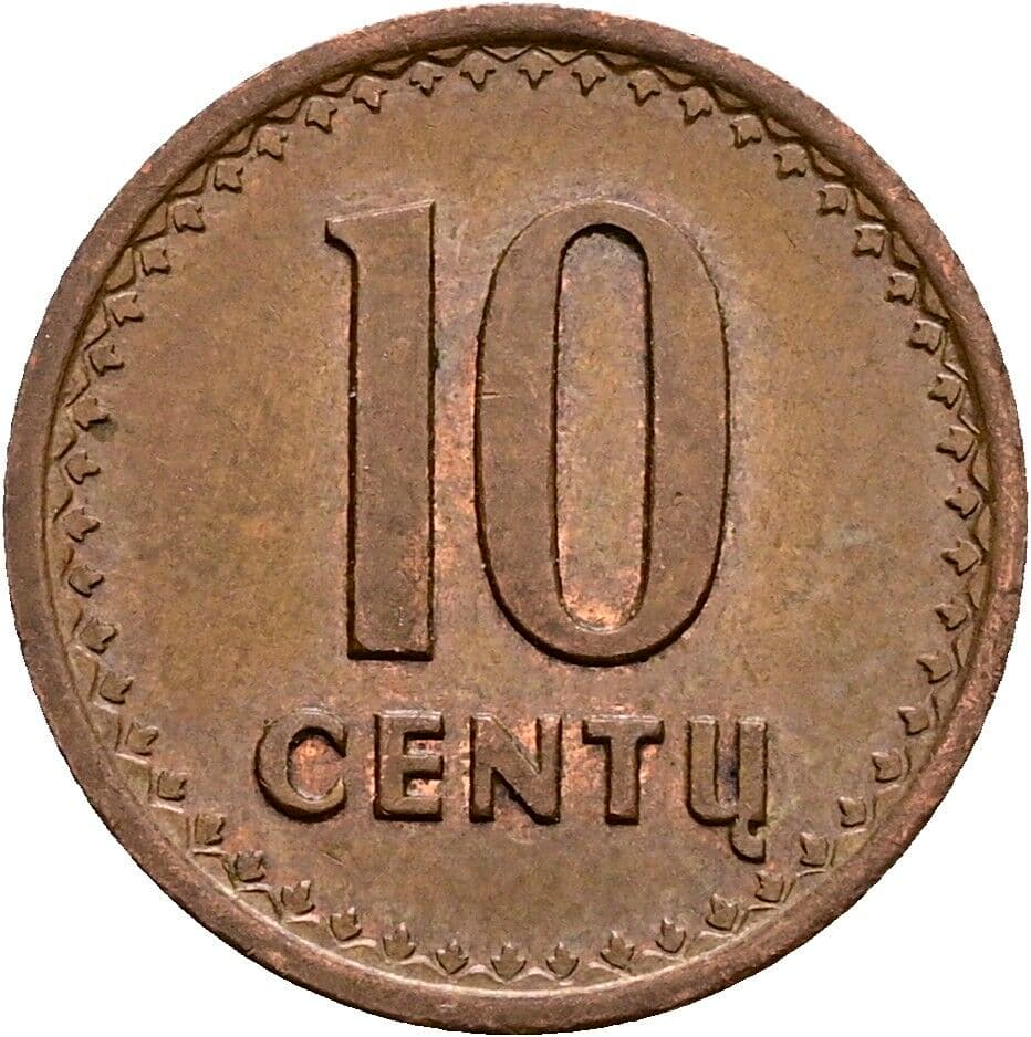 10 Centu 1991 – Vorderseite