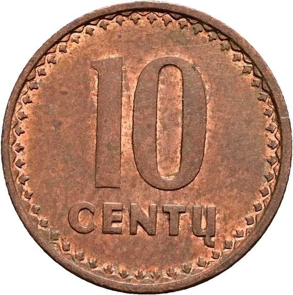 10 Centu 1991 – Vorderseite